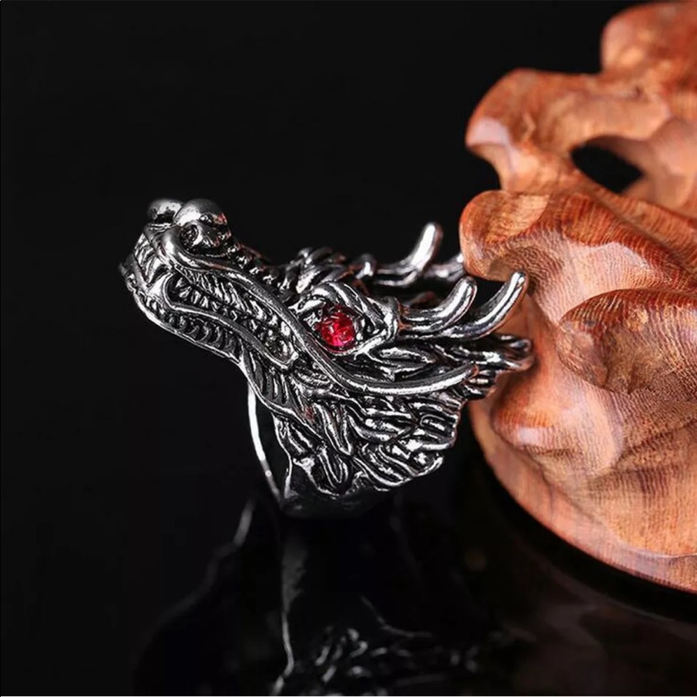 Size 11 Stainless Steel Dragon Biker Ring NEW - Picture 5 of 9